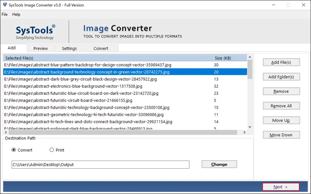Convert Image File to PDF software
