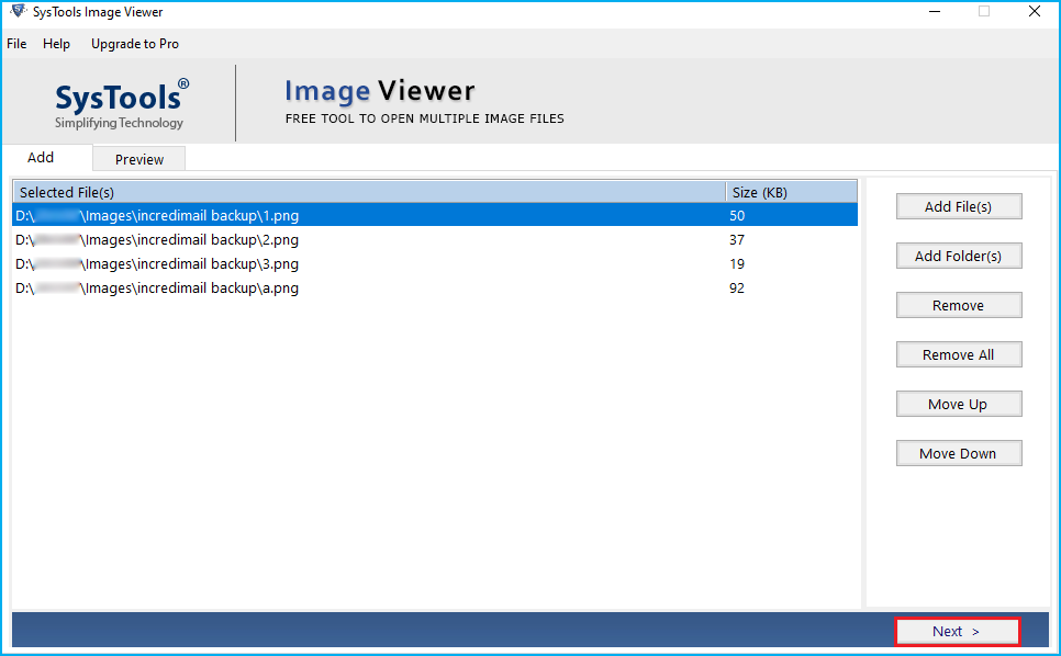 Read Image files software
