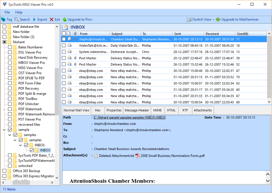 MSG Email Viewer File Solution software