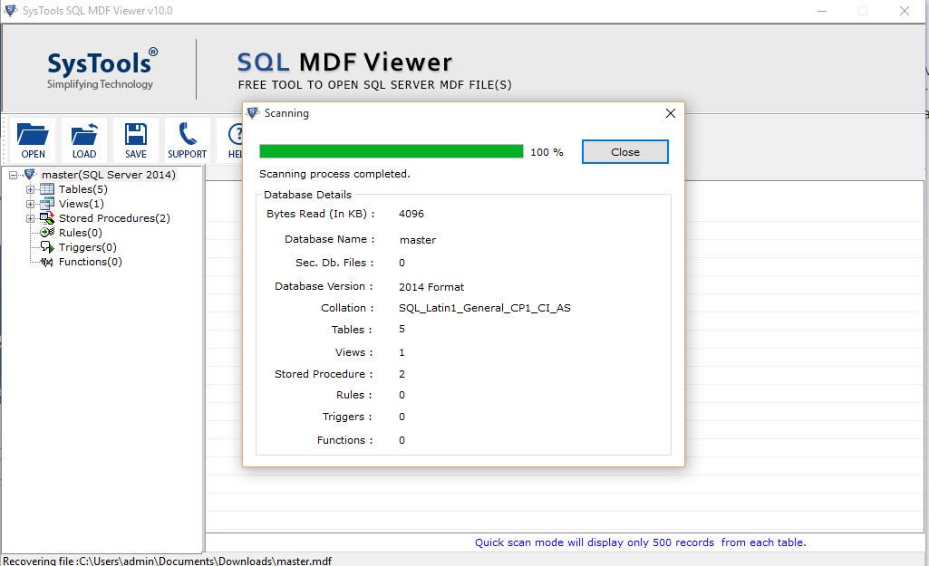 mdf open file tool